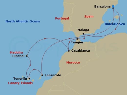Cruise Itinerary Map