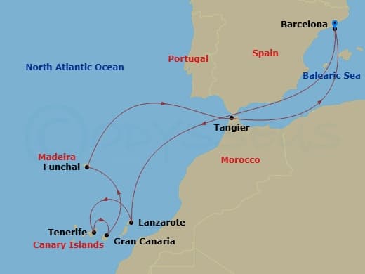 Cruise Itinerary Map