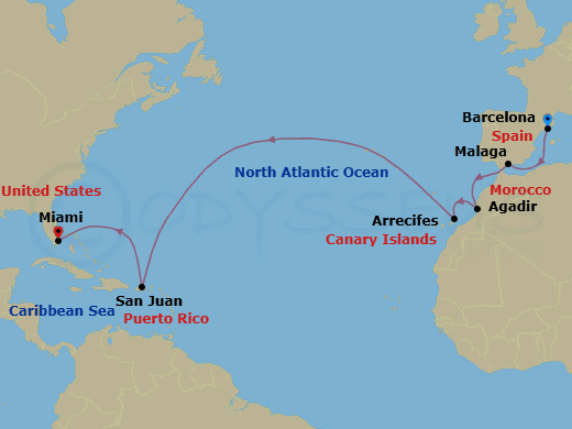 Cruise Itinerary Map