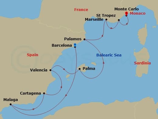 Cruise Itinerary Map