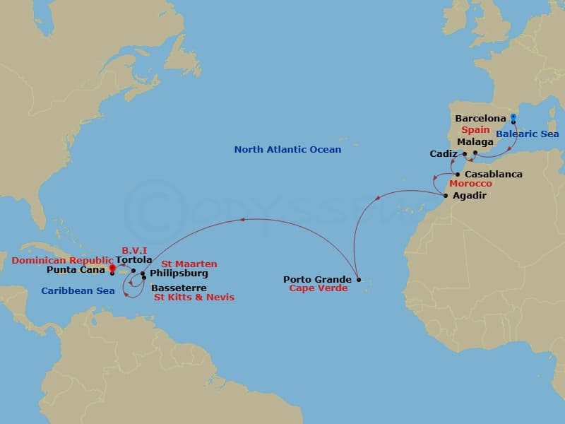 Cruise Itinerary Map
