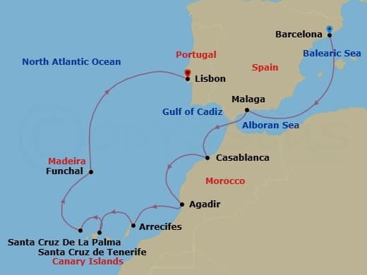 Cruise Itinerary Map