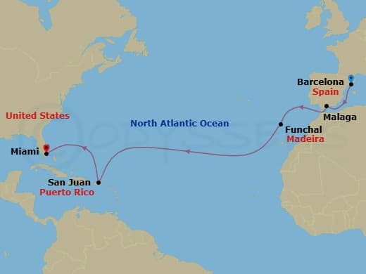 Cruise Itinerary Map
