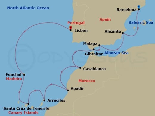 Cruise Itinerary Map