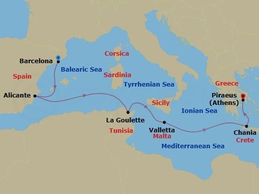 Cruise Itinerary Map