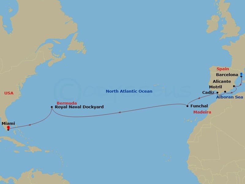 Cruise Itinerary Map