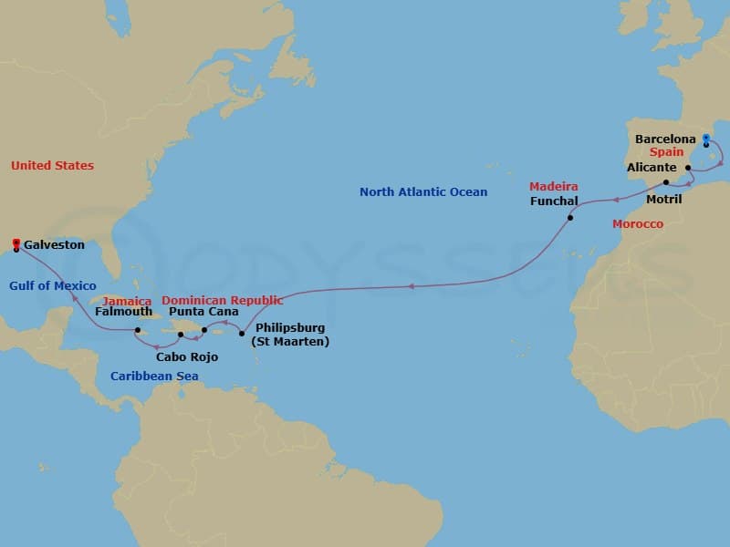 Cruise Itinerary Map