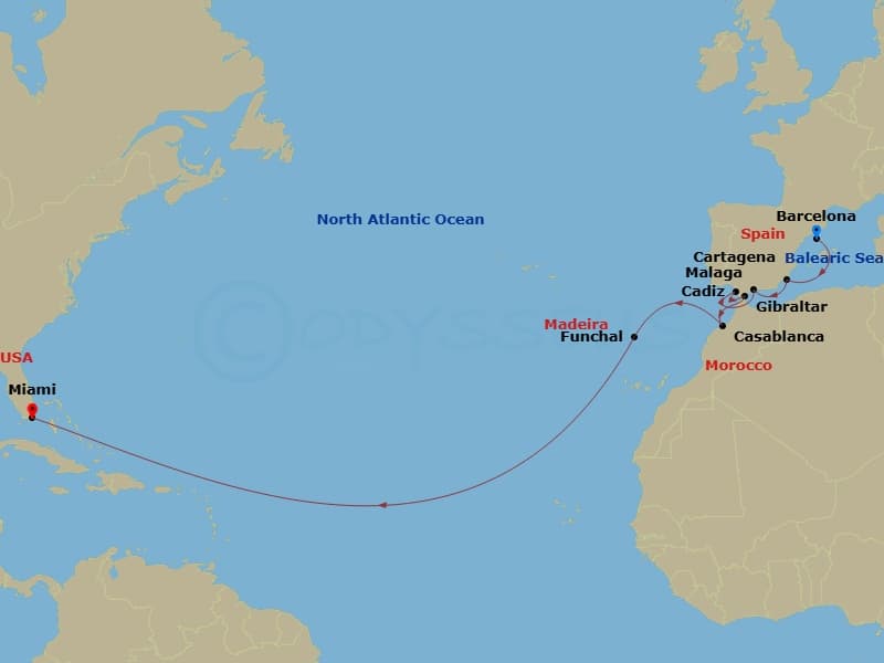 Cruise Itinerary Map
