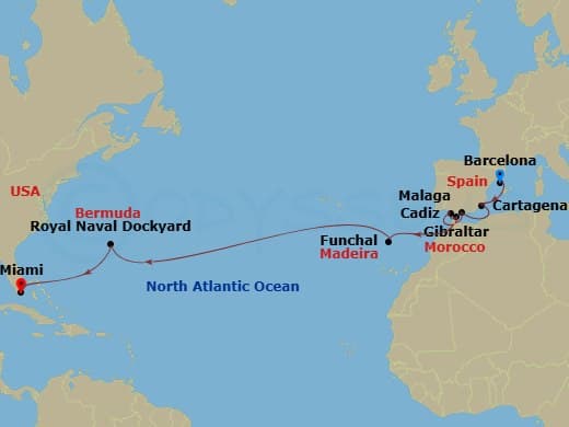 Cruise Itinerary Map