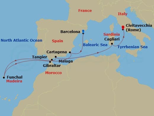 Cruise Itinerary Map