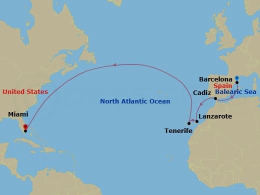 Cruise Itinerary Map