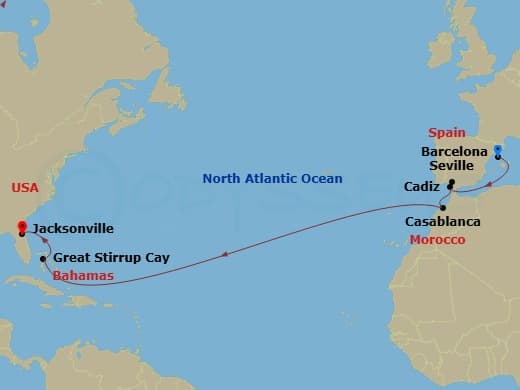 Cruise Itinerary Map