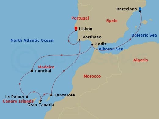 Cruise Itinerary Map