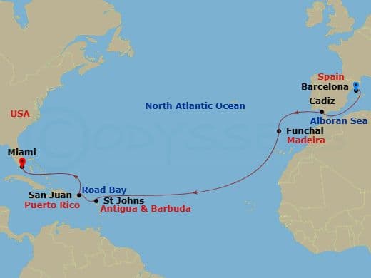 Cruise Itinerary Map