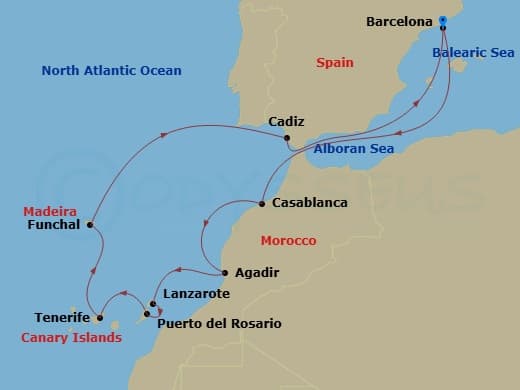 Cruise Itinerary Map