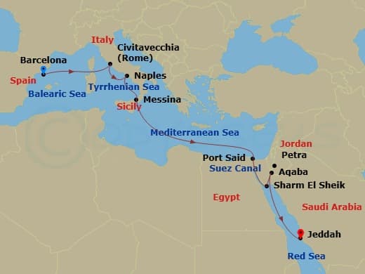 Cruise Itinerary Map