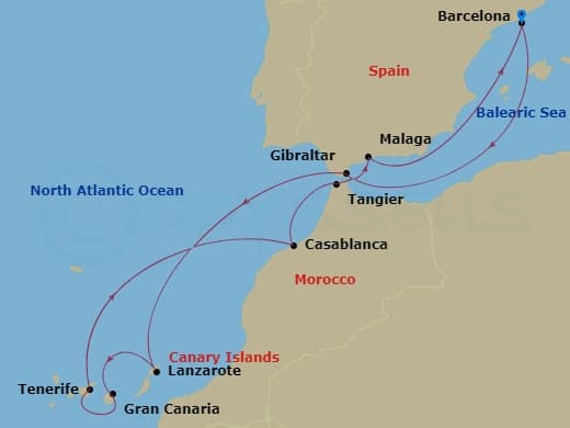 Cruise Itinerary Map