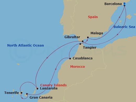 Cruise Itinerary Map