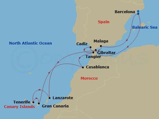 Cruise Itinerary Map