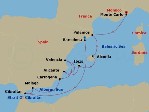 Cruise Itinerary Map