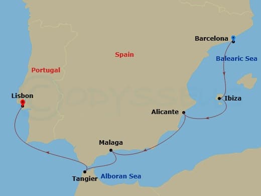 Cruise Itinerary Map