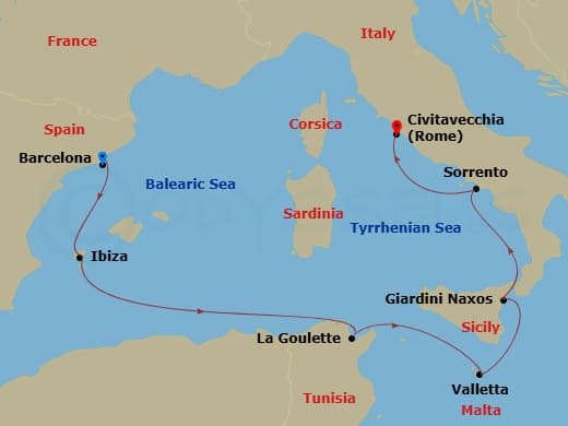 Cruise Itinerary Map