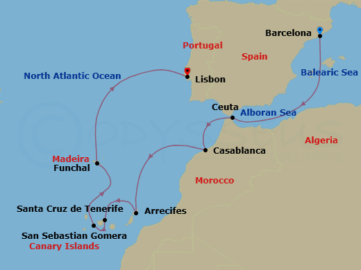 Cruise Itinerary Map