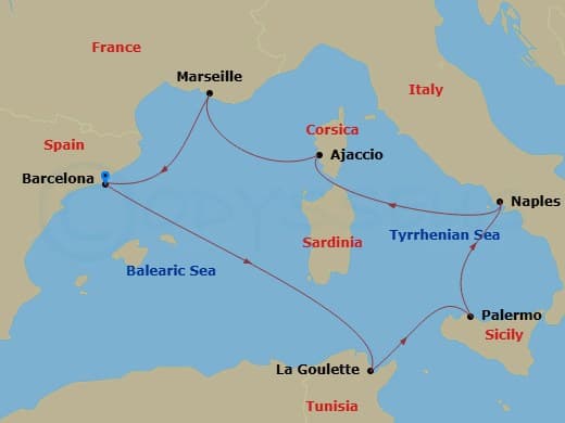 Cruise Itinerary Map