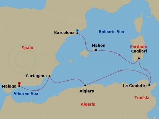 Cruise Itinerary Map