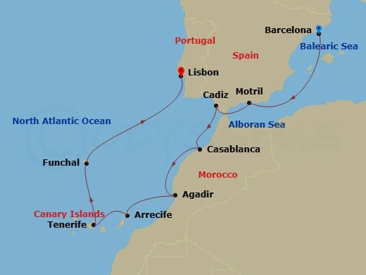 Cruise Itinerary Map