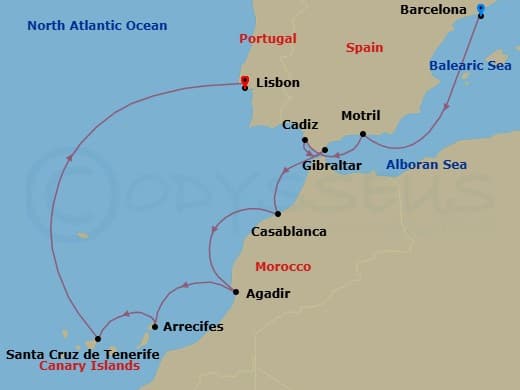 Cruise Itinerary Map