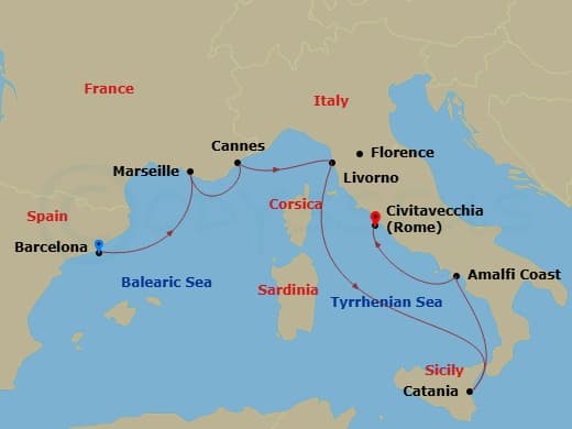 Cruise Itinerary Map