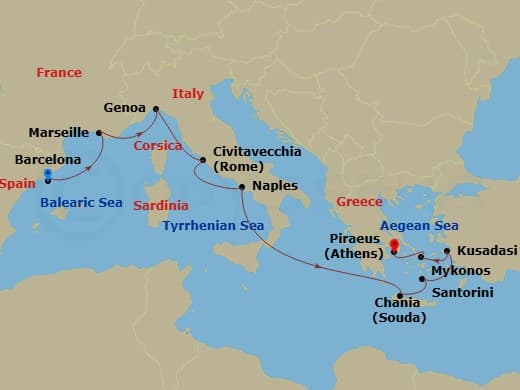 Cruise Itinerary Map