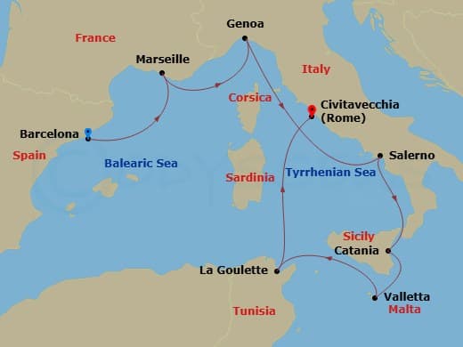 Cruise Itinerary Map