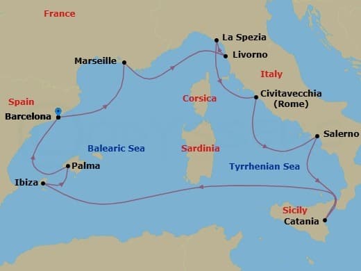 Cruise Itinerary Map