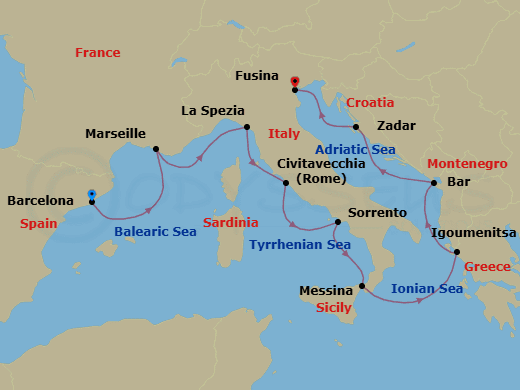 Cruise Itinerary Map