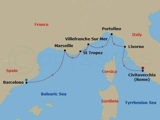 Cruise Itinerary Map