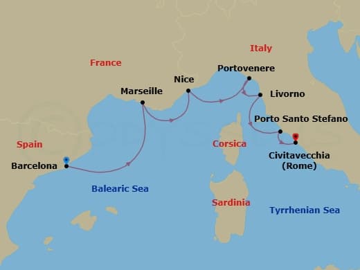 Cruise Itinerary Map