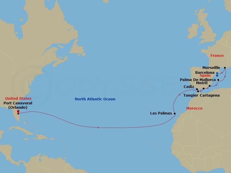 Cruise Itinerary Map