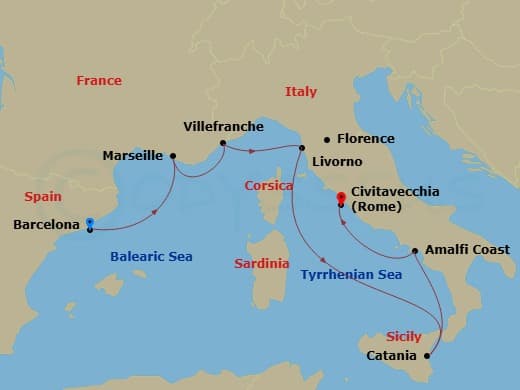 Cruise Itinerary Map