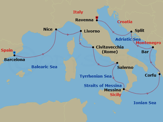 Cruise Itinerary Map