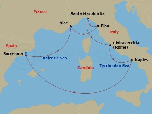 Cruise Itinerary Map