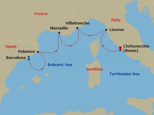 Cruise Itinerary Map