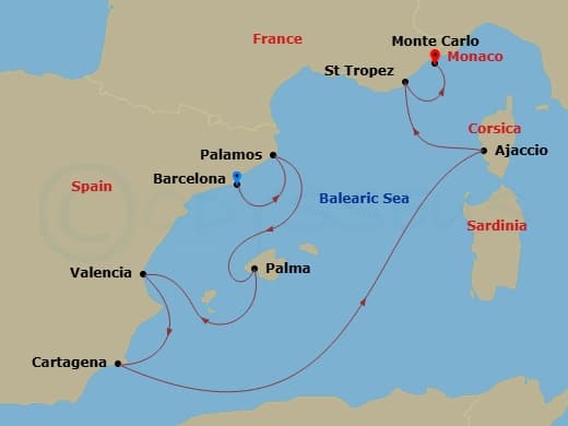 Cruise Itinerary Map