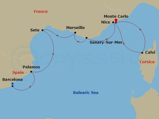 Cruise Itinerary Map