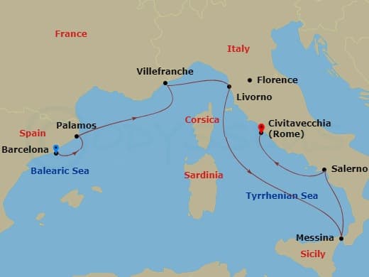 Cruise Itinerary Map
