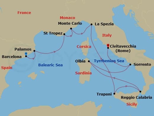 Cruise Itinerary Map