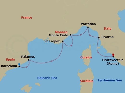 Cruise Itinerary Map