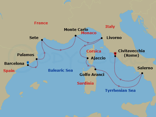 Cruise Itinerary Map