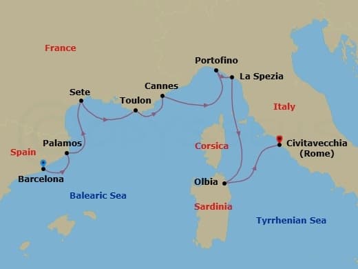 Cruise Itinerary Map